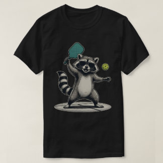 Camiseta Guaxinim Engraçado de Pickleball - Gráfico Esporti