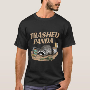 Camiseta Guaxinim engraçado destruído fica bêbado meme de g