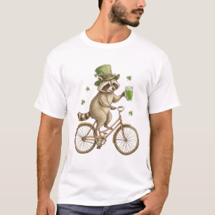 Camiseta Guaxinim engraçado, Dia de São Patrício Trevo Irla