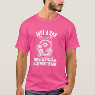 Camiseta Guaxinim engraçado do Dia dos Pais, Leite engraçad