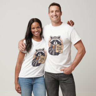Camiseta Guaxinim Engraçado “Vida de Panda da Lixeira” Dese