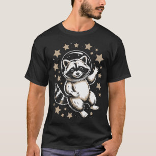 Camiseta Guaxinim Espacial Divertido Astronomia de Guaxinim