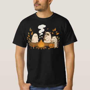 Camiseta Guaxinim Fantasma Gambá Acampamento – Outono Aconc