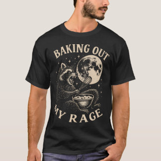 Camiseta Guaxinim Feral Engraçado Assando Minha Raiva -