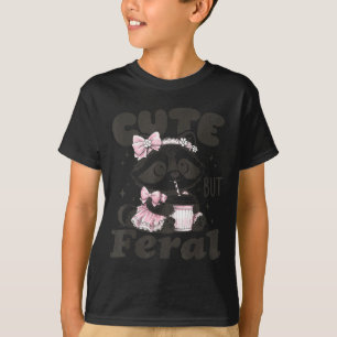 Camiseta Guaxinim feroz mas fofo meme engraçado de animal g