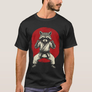 Camiseta Guaxinim Karatê Judo Japão Bandeira Japonesa Engra