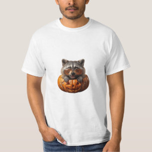 Camiseta Guaxinim Louco em Abóbora Usando Óculos de Sol Fel