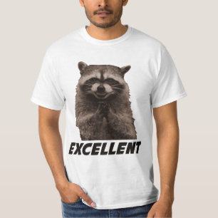 Camiseta Guaxinim mau excelente do traço
