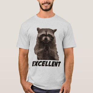 Camiseta Guaxinim mau excelente do traço