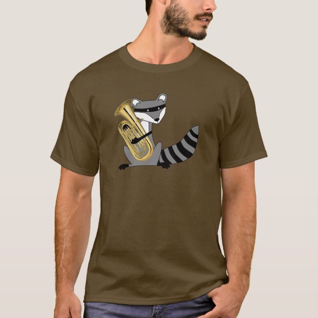 Camiseta Guaxinim que joga o Euphonium (Frente)