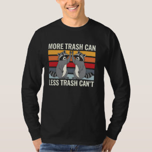 Camiseta Guaxinim Reciclando Mais Lixo Lata Menos Lixo Não 