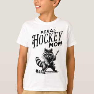 Camiseta Guaxinim Retrô Feral Mãe de Família Jogadora de Hó