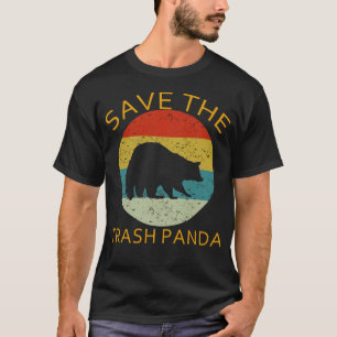 Camiseta guaxinim salva panda de lixo