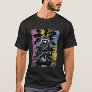 Camiseta Guaxinim Samurai Guerreiro Japonês Anime Ninja