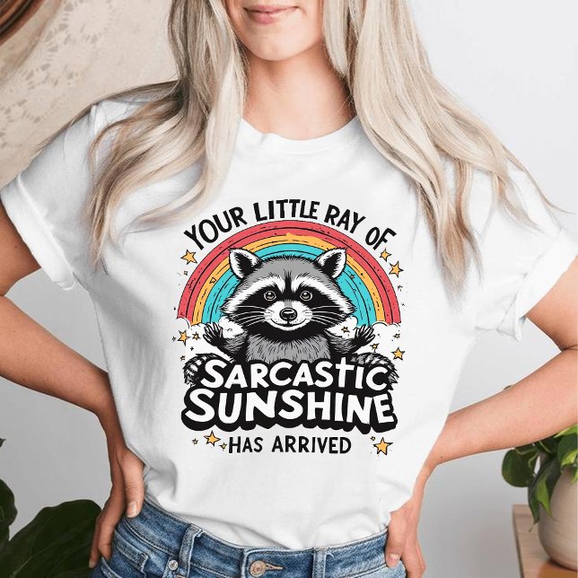 Camiseta Guaxinim Sarcástico Seu Pequeno Raio de Sol  (Criador carregado)