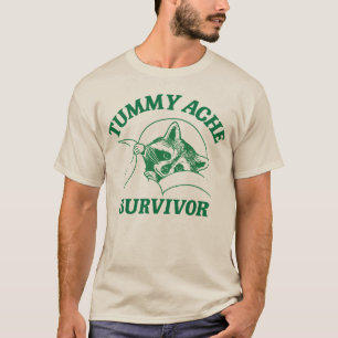 Camiseta Guaxinim Sobrevivente de Dor de Barriga  Meme  Vin