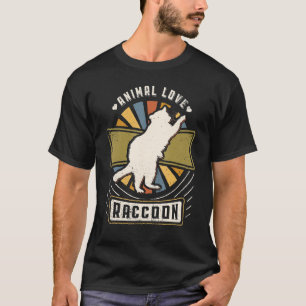 Camiseta Guaxinim Vintage Clássico Animal Retro
