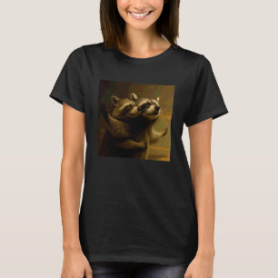 Camiseta Guaxinim Vintage Meme Titanic Paródia Engraçada Gu