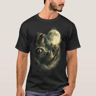 Camiseta Guaxinins em uma Noite de Lua Cheia | Guaxinim Eng