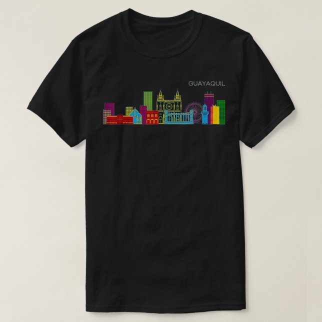 Camiseta Guayaquil Skyline (Frente do Design)