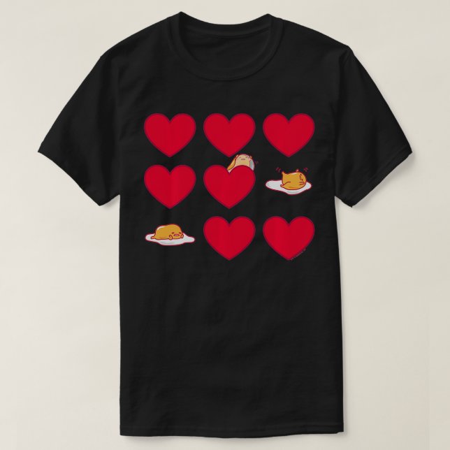 Camiseta Gudetama Corta Namorados de Ovos (Frente do Design)