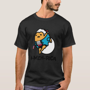 Camiseta Gudetama Foundi Patriótico Americano do Ovo Pregui