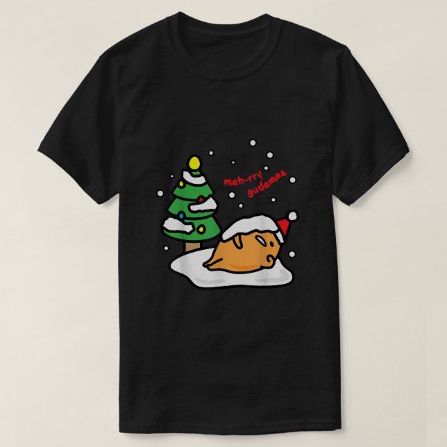 Camiseta Gudetama Mehrry Gudemas - Chá de Natal (Frente do Design)