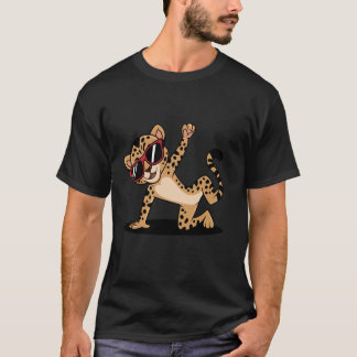Camiseta Guepardo de desenho animado dançando break em ócul