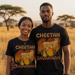 Camiseta Guepardo Salve a Beleza da Aventura do Savannah Am
