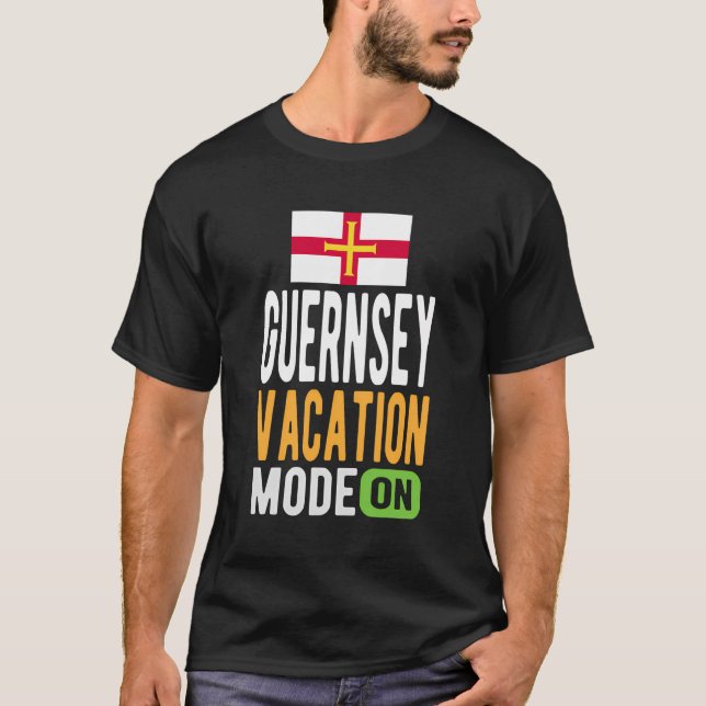 Camiseta Guernsey Souvenir - Viagem - Modo de Vacinação de  (Frente)