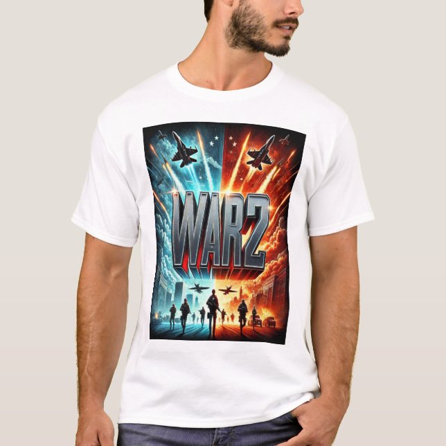 Camiseta "Guerra 2 Ação Filme T-Shirt - qualidade premium : (Frente)