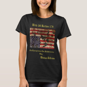 Camiseta Guerra Arruinada Bandeira Americana Incomodada De