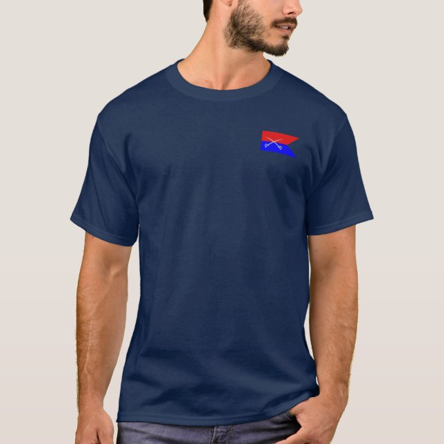 Camiseta Guerra civil: Bandeira de batalha de Custer - (Frente)