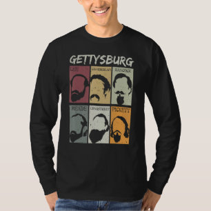 Camiseta Guerra Civil Barras Gettysburg Barba Velha