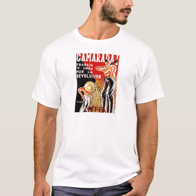 Camiseta Guerra civil espanha de 1936 CNT-FAI original post (Frente)