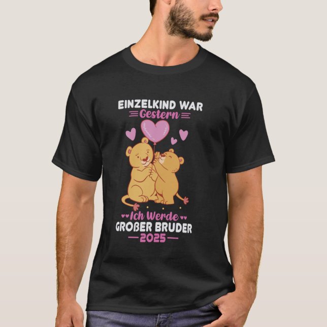 Camiseta Guerra da Einzelkind Ich Werde Großer Bruder 202 (Frente)