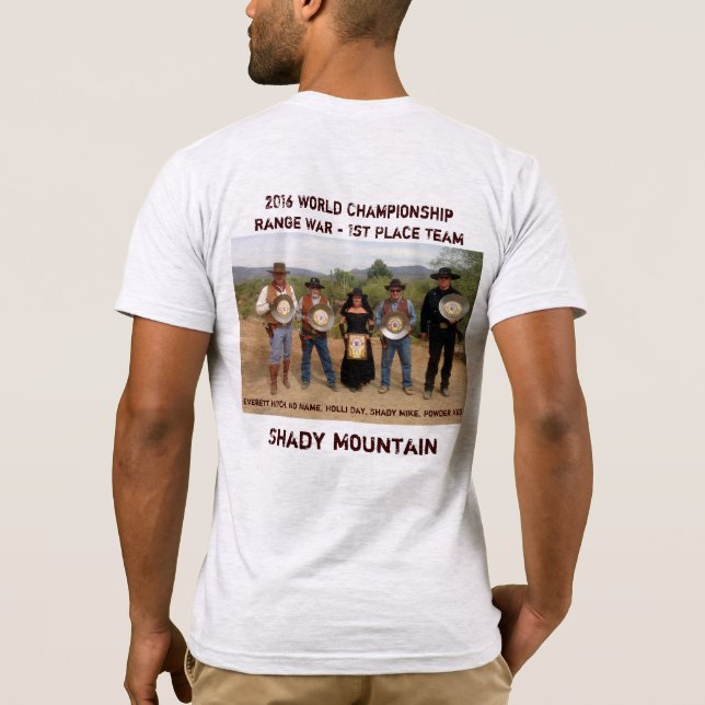 Camiseta Guerra da escala do campeonato do mundo (Verso)