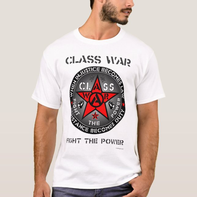 Camiseta GUERRA de CLASSE - lute o poder (Frente)