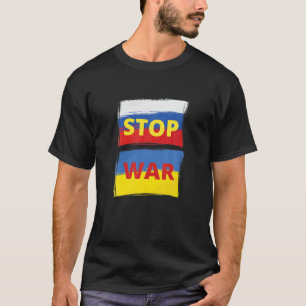 CAMISETA GUERRA DE PARAGEM DA UCRÂNIA NA RÚSSIA