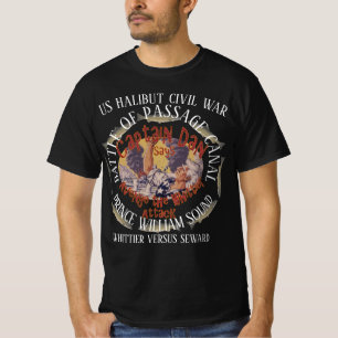 CAMISETA GUERRA DO HALIBUTE DE WHITTIER ALASKA VERSUS SEWAR