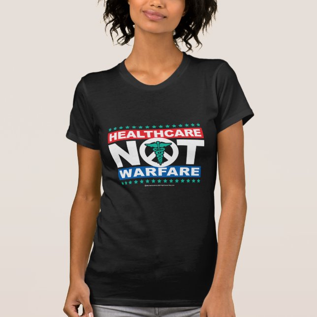 Camiseta Guerra dos cuidados médicos NÃO (Frente)