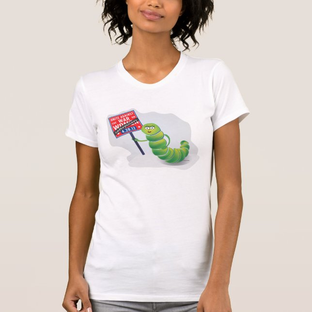 Camiseta Guerra em mulheres - Tshirt - lagartas (Frente)