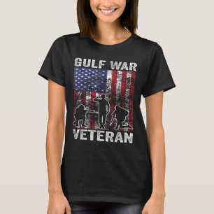 Camiseta Guerra Militar do Golfo Veterano Veterano Veterano