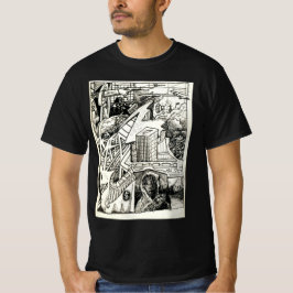 Camiseta "Guerra Moderna" desenho a tinta T-shirt