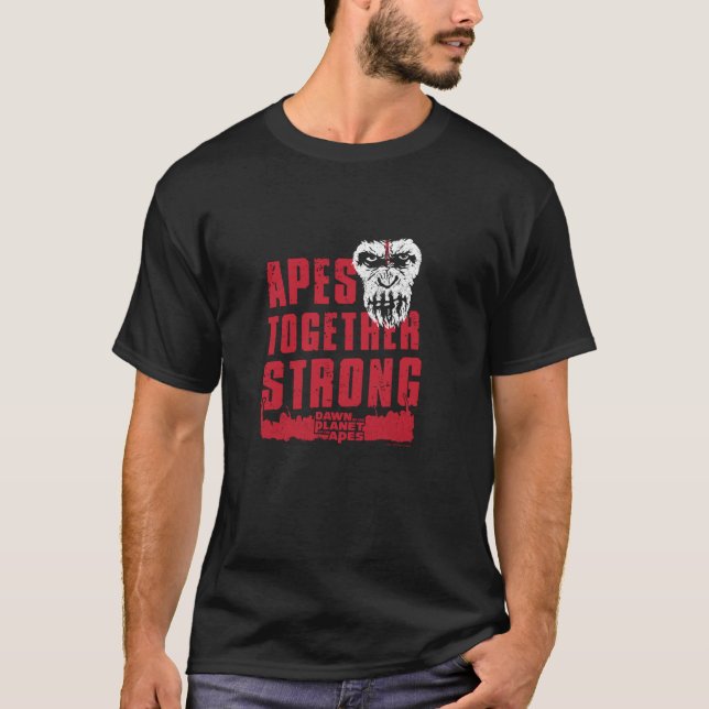 Camiseta Guerra pelo Planeta dos Macacos - Macacos Juntos F (Frente)