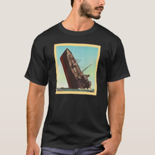 Camiseta Guerra 'Ship de naufrágio da polpa do vintage do