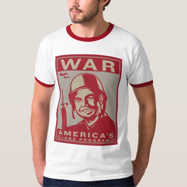 Camiseta Guerra: T-shirt do programa dos trabalhos de (Frente)