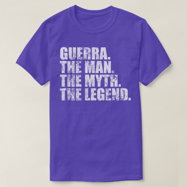 Camiseta GuerraGuerra Nome da família Guerra sobrenome Guer (Frente do Design)