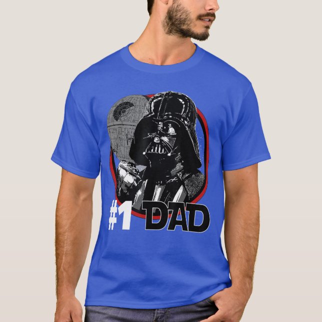 Camiseta Guerras Dia dos Pais Darth 1 Pai (Frente)