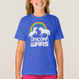 Camiseta Guerras dos unicórnios com o arco-íris